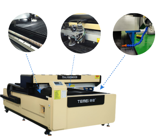 1325 CO2 Laser Cutter Machine With CCD Edge-Tracing System || Composite Board, Acrylic, Plywood, Rubber, MDF, Fabric, Leather