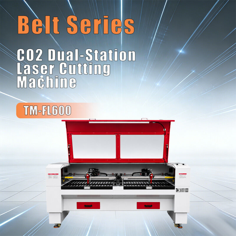 Dual Workstation Asynchronous CO2 Laser Cutting Machine CCD Camera Non Metallic Efficient Processing