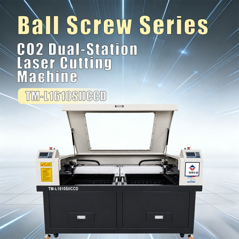 Asynchronous Dual Workstation CO2 Laser Cutting Machine Non Metallic Efficient Production System