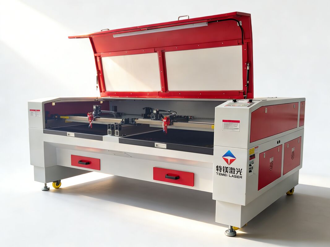 Co2 Laser Cutting Machine Designed with Dual Station Belt System to Optimize Cutting Operations and Material Utilization