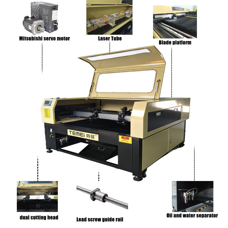 Double Lead Screw CO2 Laser Cutting Machine with CCD Edge Patrol Cutting and 130W-450W Laser Power