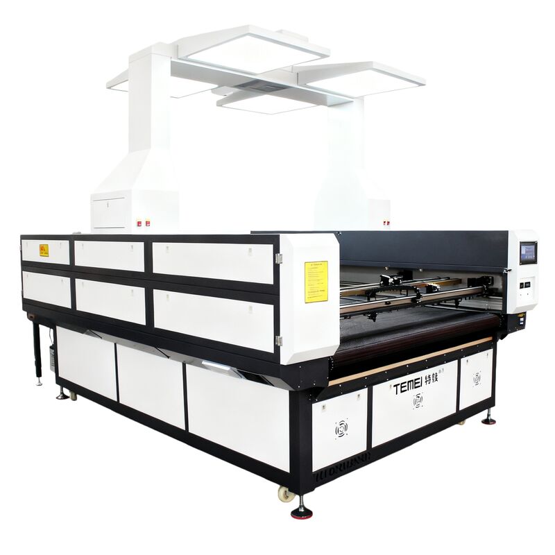 Large Format Full View Visual Assistance Textile Laser Cutting Machine with Automatic Material Feeding