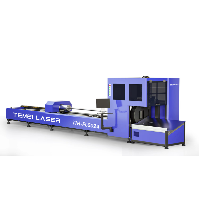 TM-FL6024 3000W MAX Fiber Laser Tube Cutting Machine with Dual-Drive Pneumatic Chucks and CypTube 3D Software