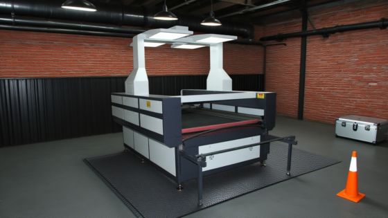 Visual Perimeter Monitoring Fabric Laser Cutting Machine 150W Co2 Laser Cutter